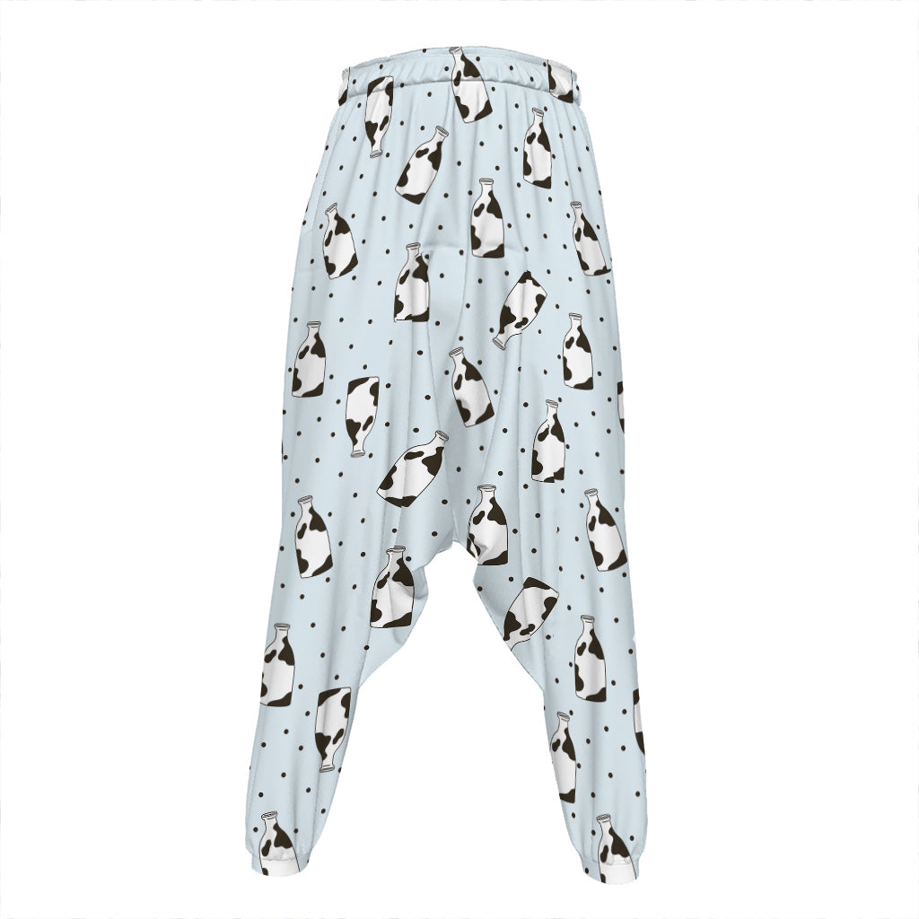 Cow Milk Bottle Pattern Print Hammer Pants