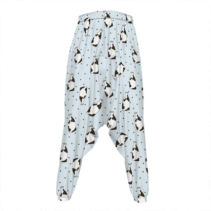 Cow Milk Bottle Pattern Print Hammer Pants