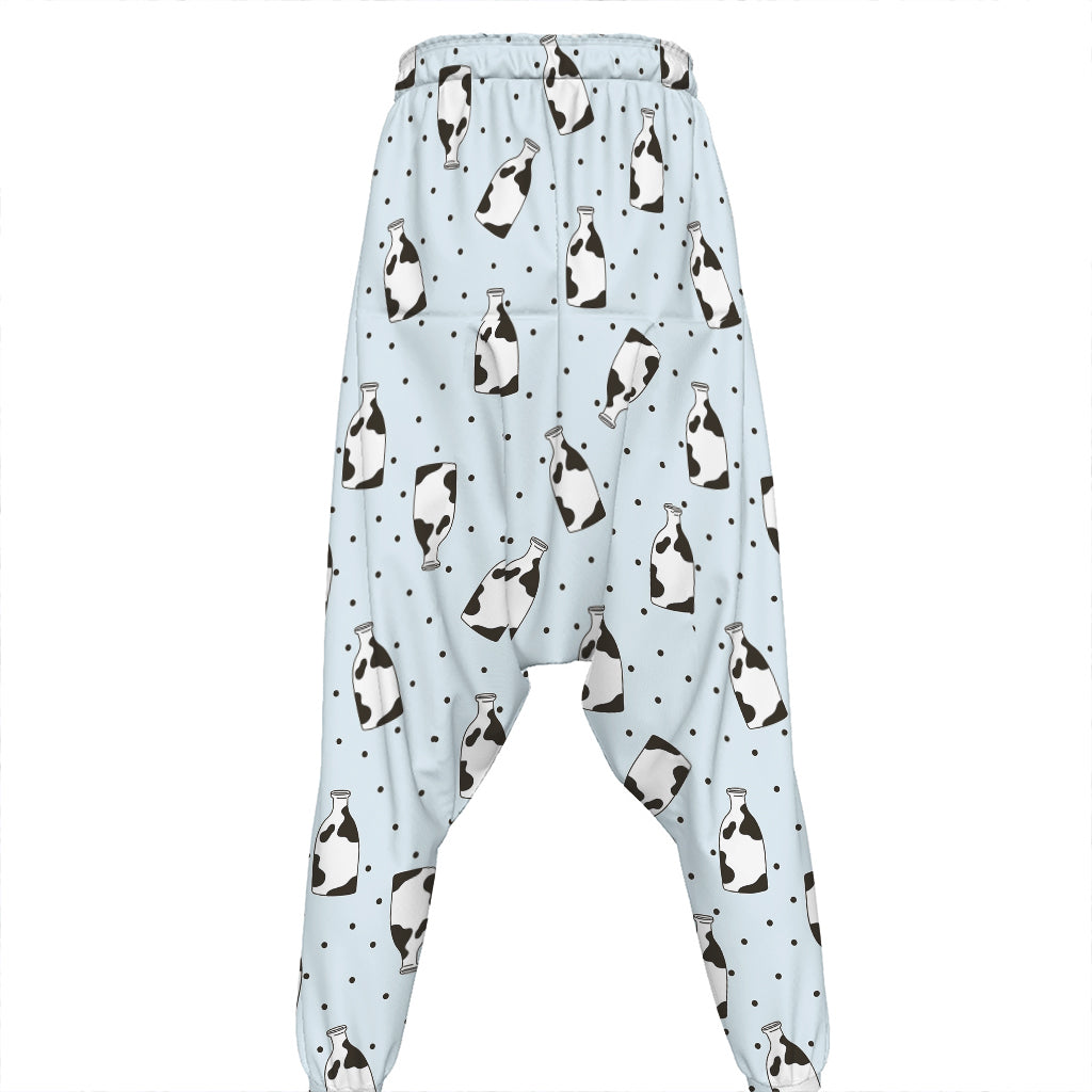 Cow Milk Bottle Pattern Print Hammer Pants