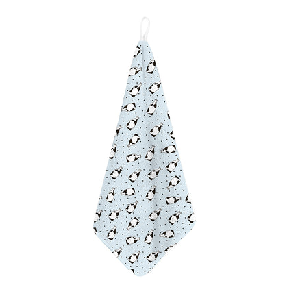 Cow Milk Bottle Pattern Print Hand Towel