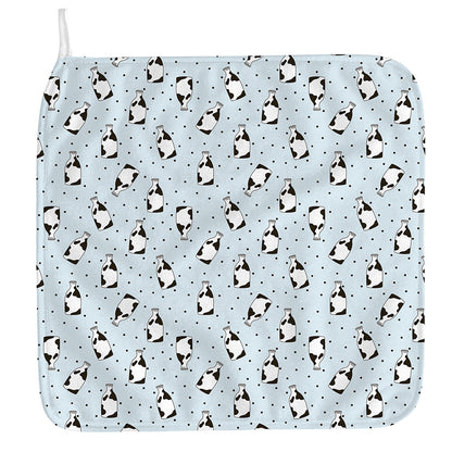 Cow Milk Bottle Pattern Print Hand Towel