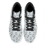 Cow Milk Bottle Pattern Print High Top Leather Sneakers