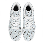 Cow Milk Bottle Pattern Print High Top Leather Sneakers
