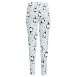 Cow Milk Bottle Pattern Print High-Waisted Pocket Leggings