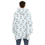 Cow Milk Bottle Pattern Print Hoodie Blanket