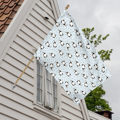 Cow Milk Bottle Pattern Print House Flag