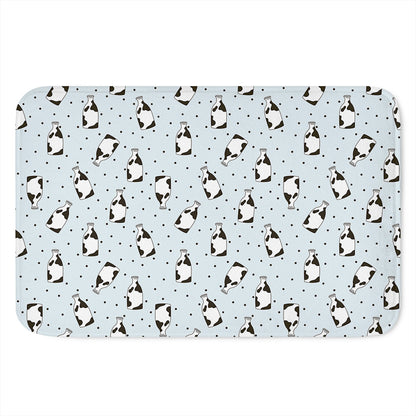 Cow Milk Bottle Pattern Print Indoor Door Mat