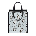 Cow Milk Bottle Pattern Print Insulated Lunch Tote