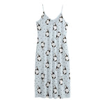 Cow Milk Bottle Pattern Print Jersey Midi Cami Dress