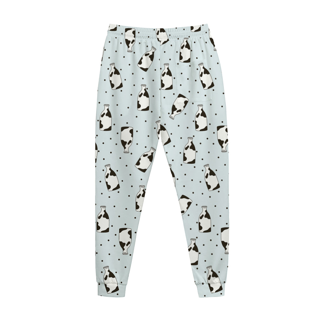 Cow Milk Bottle Pattern Print Jogger Pants