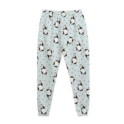 Cow Milk Bottle Pattern Print Jogger Pants