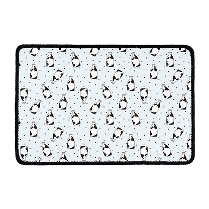 Cow Milk Bottle Pattern Print Kitchen Mat