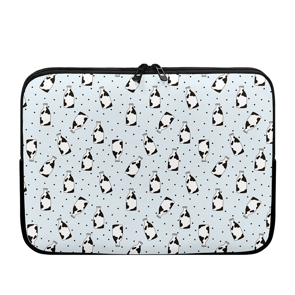 Cow Milk Bottle Pattern Print Laptop Sleeve