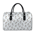 Cow Milk Bottle Pattern Print Leather Duffel Bag