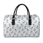 Cow Milk Bottle Pattern Print Leather Duffle Bag