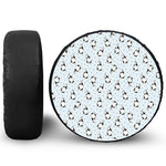 Cow Milk Bottle Pattern Print Leather Spare Tire Cover