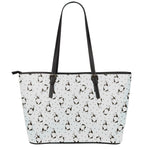 Cow Milk Bottle Pattern Print Leather Tote Bag