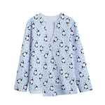 Cow Milk Bottle Pattern Print Long Sleeve Short Coat