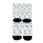 Cow Milk Bottle Pattern Print Long Socks