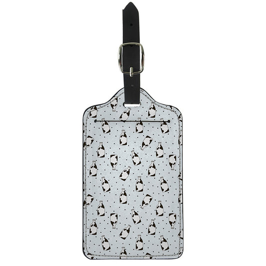 Cow Milk Bottle Pattern Print Luggage Tag