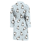 Cow Milk Bottle Pattern Print Men's Bathrobe