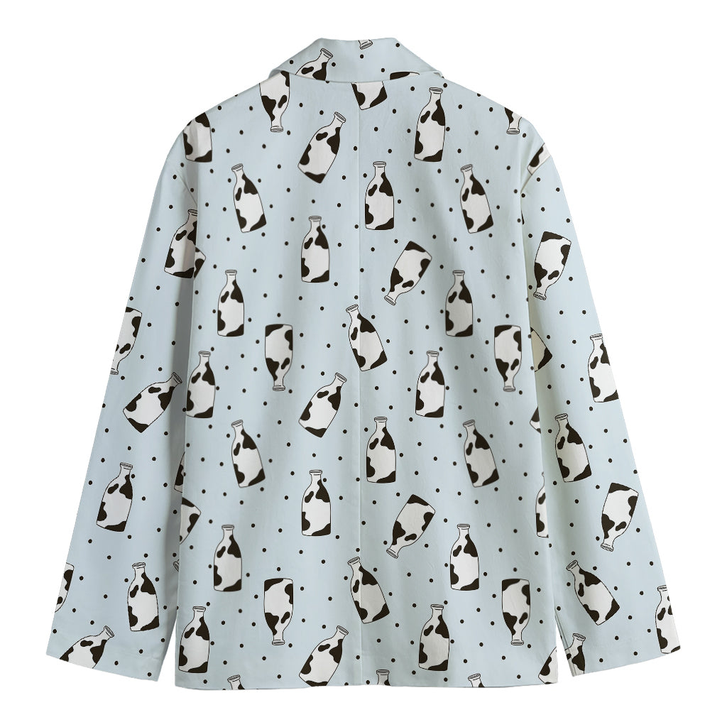 Cow Milk Bottle Pattern Print Men's Blazer