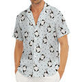 Cow Milk Bottle Pattern Print Men's Deep V-Neck Shirt