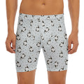 Cow Milk Bottle Pattern Print Men's Long Boxer Briefs