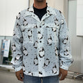 Cow Milk Bottle Pattern Print Men's Shirt Jacket
