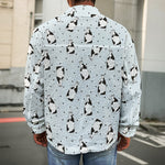 Cow Milk Bottle Pattern Print Men's Shirt Jacket