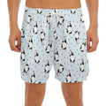 Cow Milk Bottle Pattern Print Men's Split Running Shorts