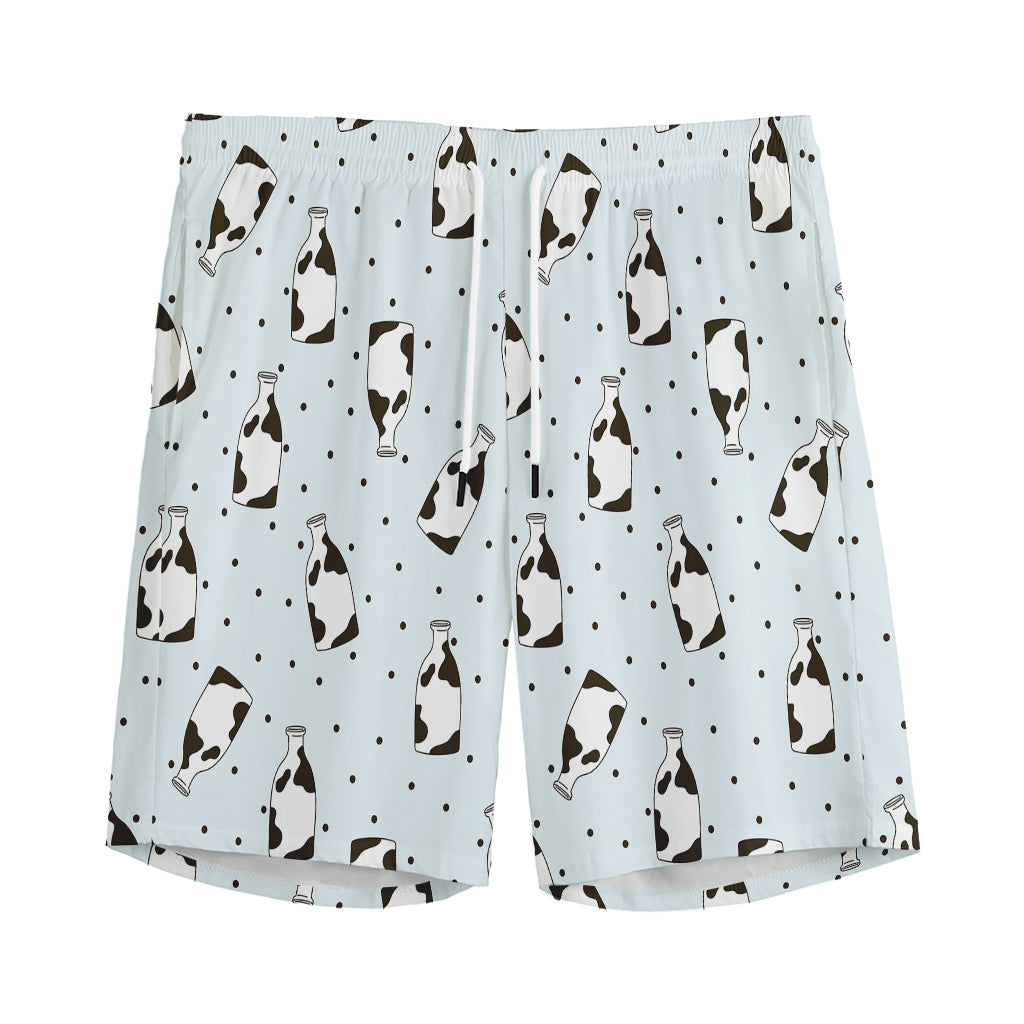 Cow Milk Bottle Pattern Print Men's Sports Shorts