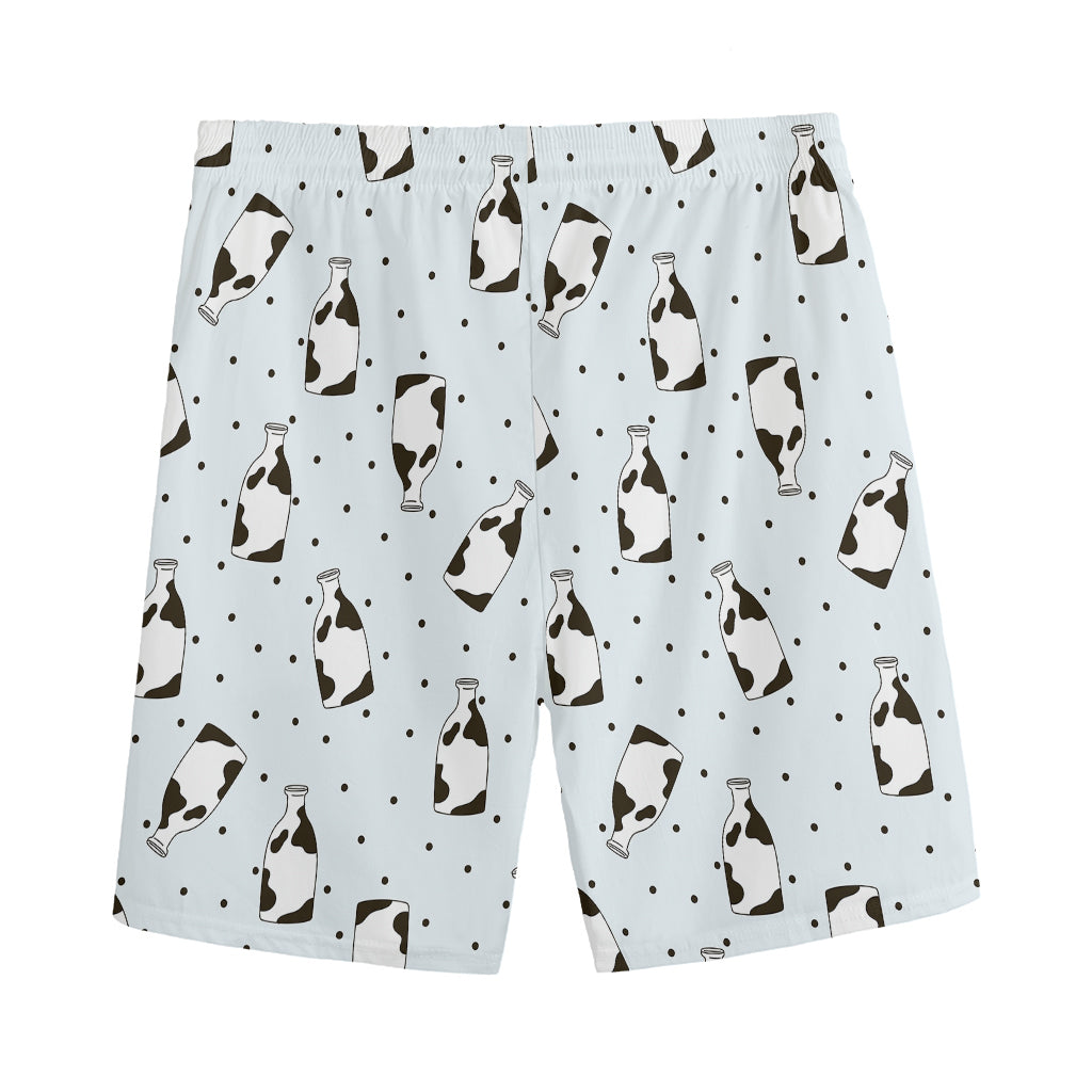 Cow Milk Bottle Pattern Print Men's Sports Shorts