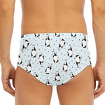 Cow Milk Bottle Pattern Print Men's Triangle Swim Briefs