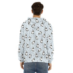 Cow Milk Bottle Pattern Print Men's Velvet Pullover Hoodie