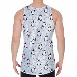 Cow Milk Bottle Pattern Print Men's Velvet Tank Top