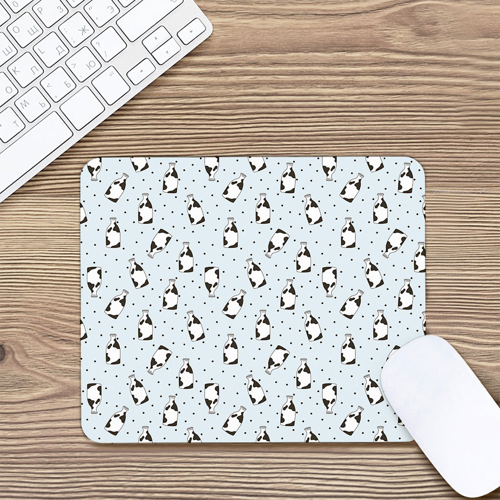 Cow Milk Bottle Pattern Print Mouse Pad
