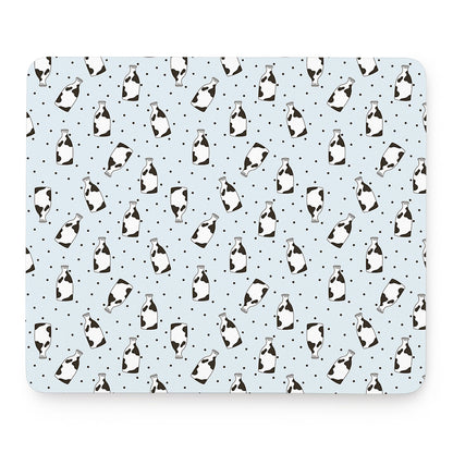 Cow Milk Bottle Pattern Print Mouse Pad