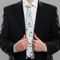 Cow Milk Bottle Pattern Print Necktie