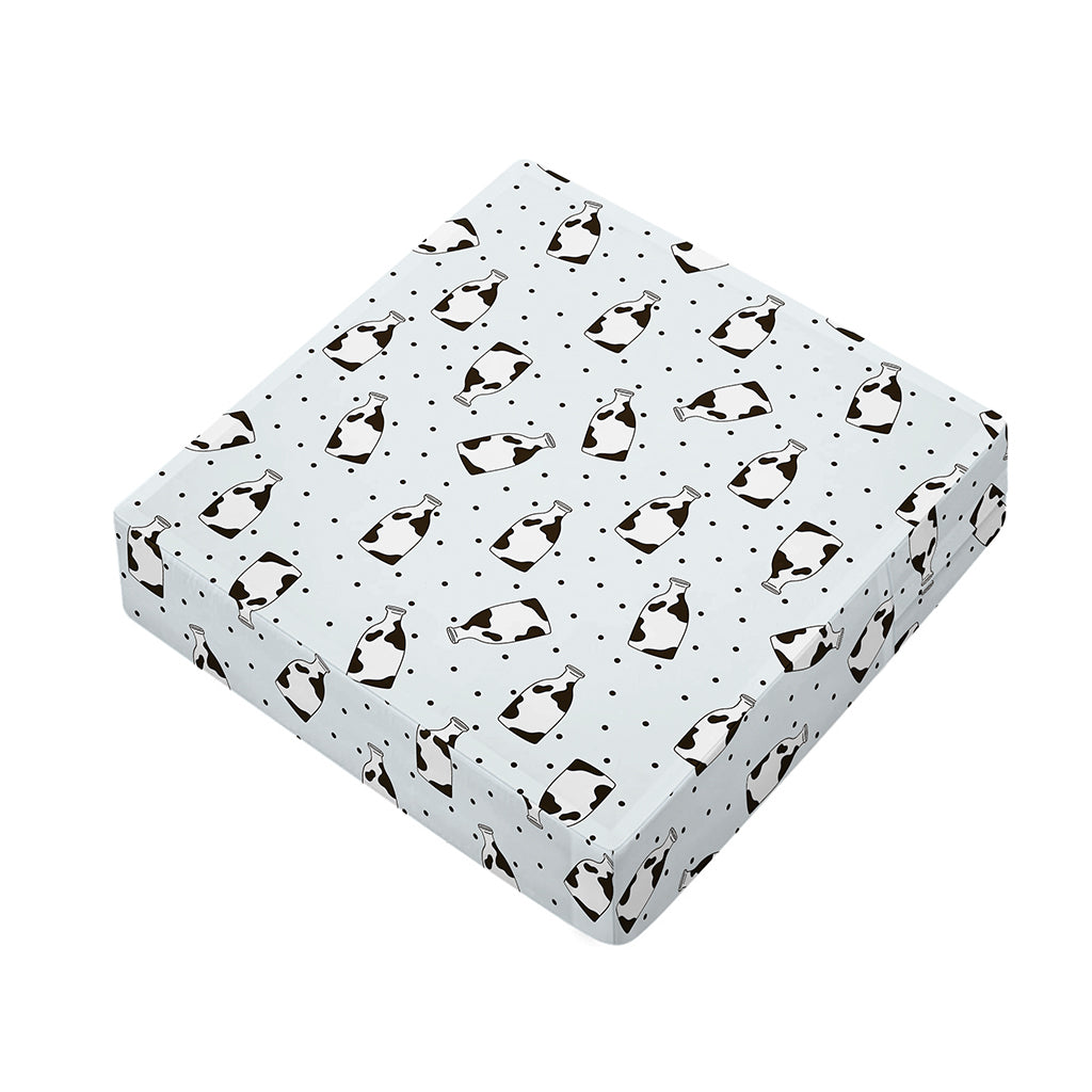 Cow Milk Bottle Pattern Print Outdoor Seat Cushion Cover