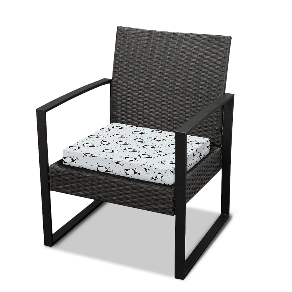 Cow Milk Bottle Pattern Print Outdoor Seat Cushion Cover