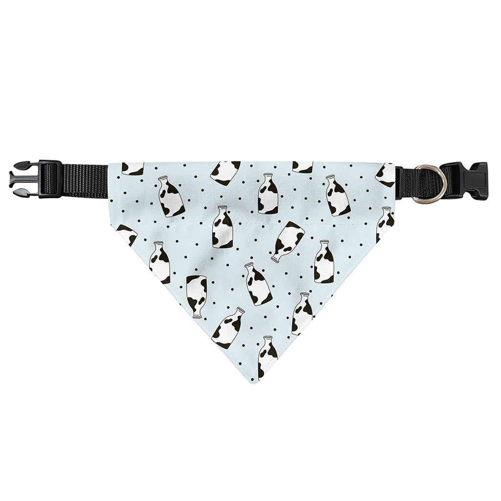 Cow Milk Bottle Pattern Print Over The Collar Dog Bandana