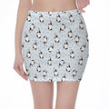 Cow Milk Bottle Pattern Print Pencil Mini Skirt