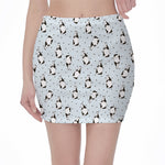Cow Milk Bottle Pattern Print Pencil Mini Skirt