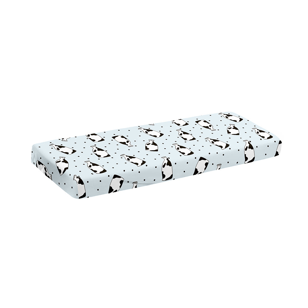 Cow Milk Bottle Pattern Print Piano Keyboard Cover