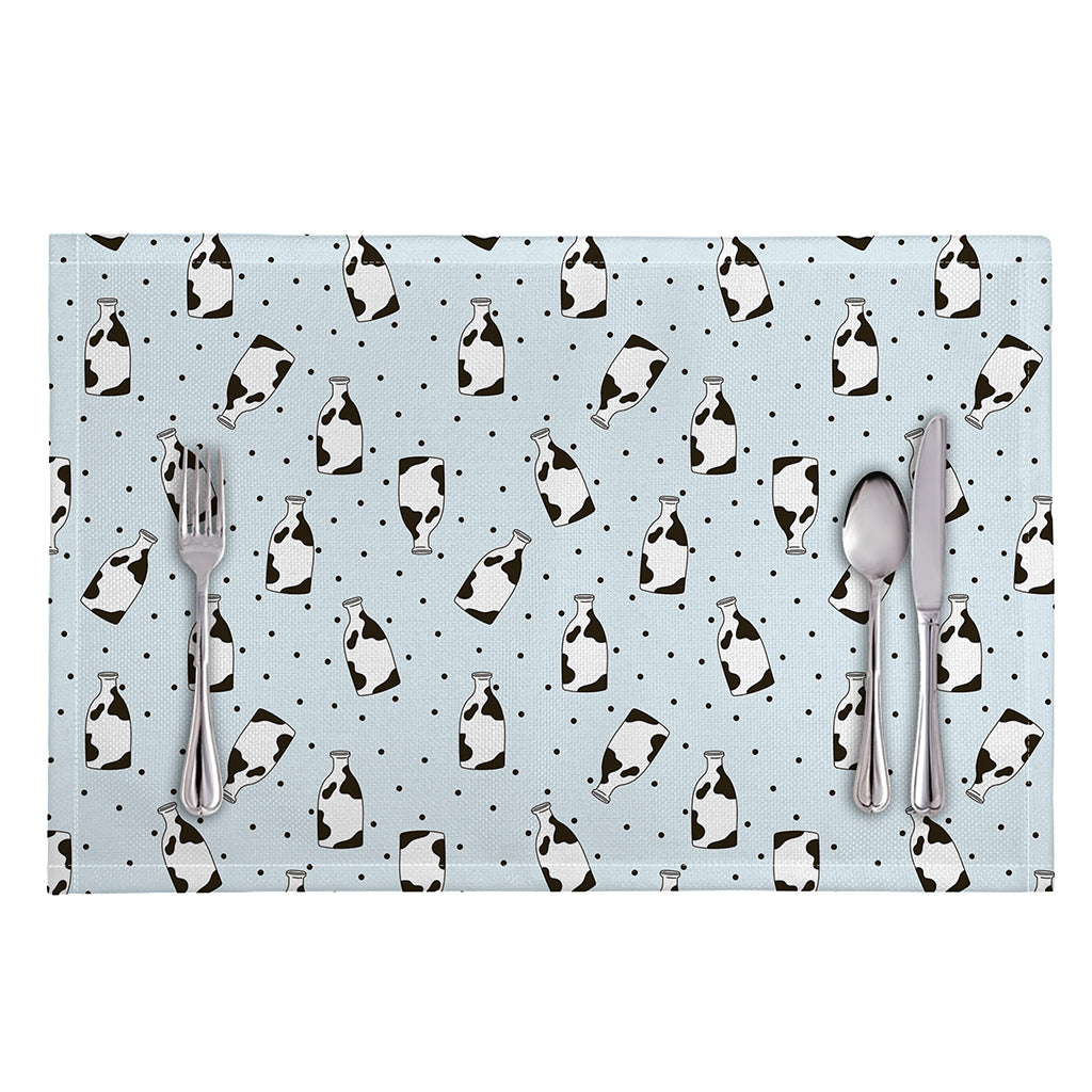 Cow Milk Bottle Pattern Print Placemat