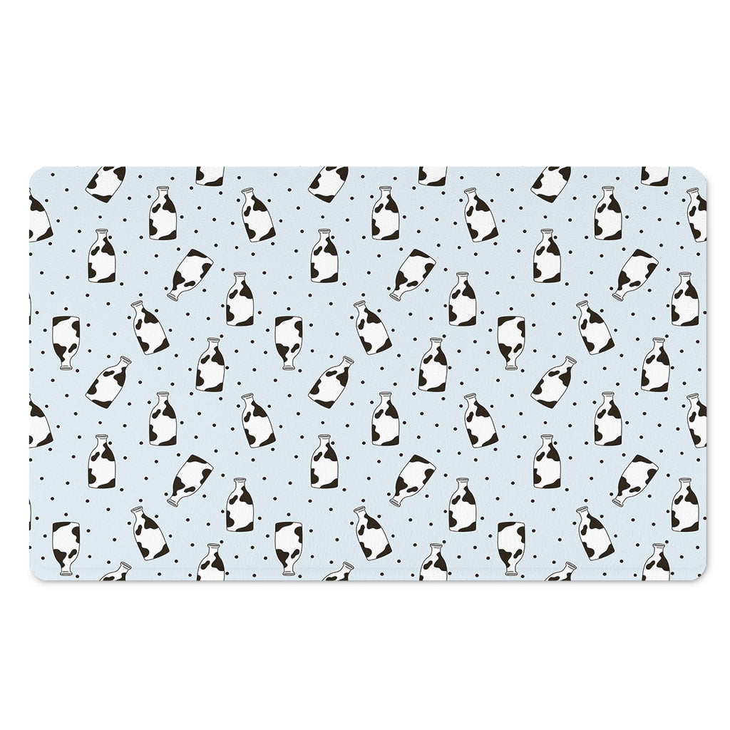 Cow Milk Bottle Pattern Print Polyester Doormat
