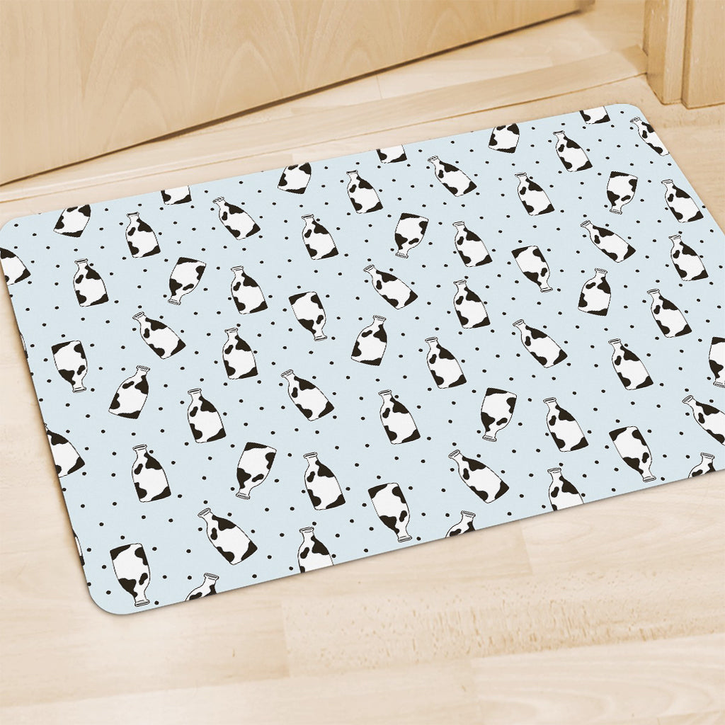 Cow Milk Bottle Pattern Print Polyester Doormat
