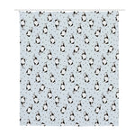 Cow Milk Bottle Pattern Print Polyester Shower Curtain