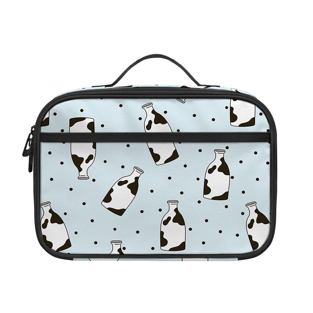 Cow Milk Bottle Pattern Print Portable Lunch Bag